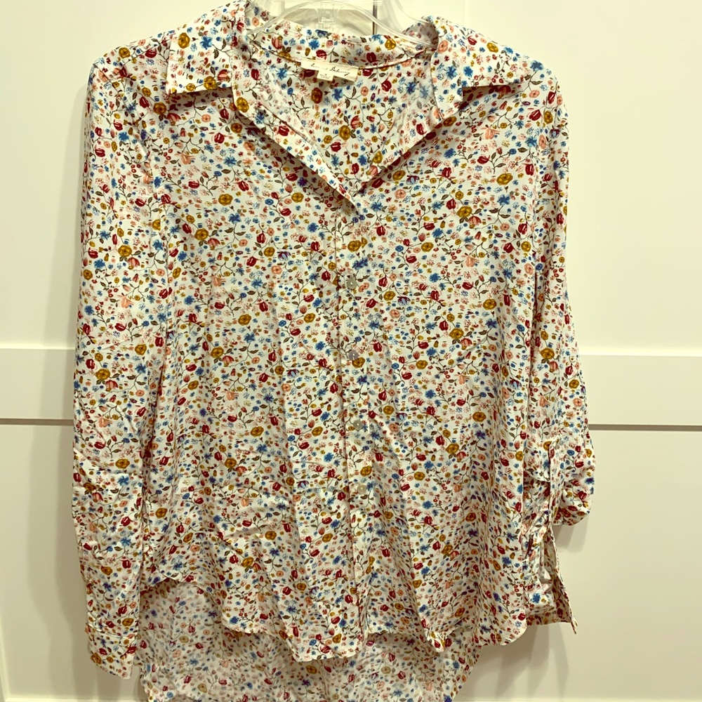 Floral button up blouse